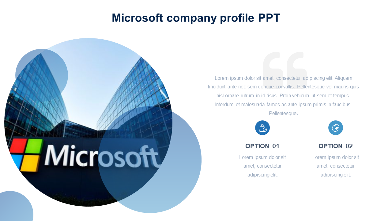 microsoft company profile ppt
